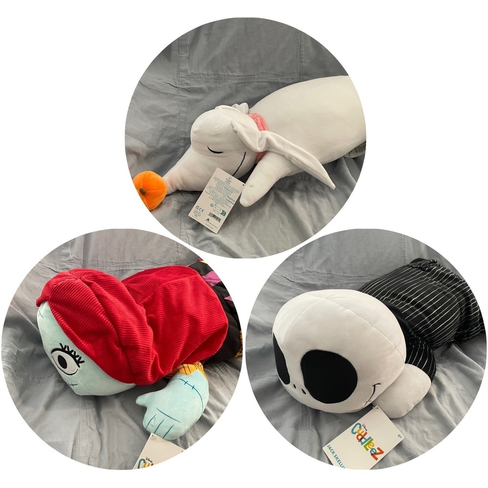 NEW Disney Nightmare‎ Before Christmas Jack Skellington Sally & Zero Cuddleez